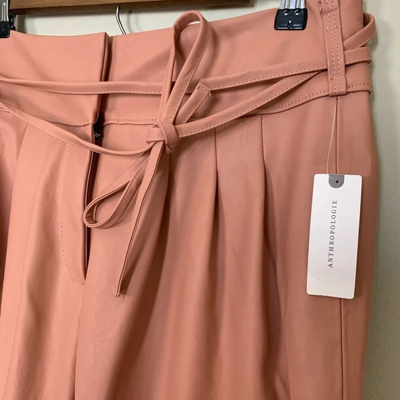 Anthropologie • Chelsea Tapered Faux Leather Pants - Picture 4 of 8
